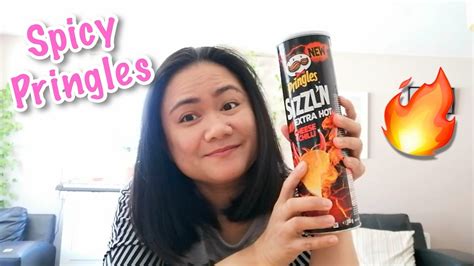 New Pringles Sizzln Extra Hot Cheese Chilli Review Spicy Food Try