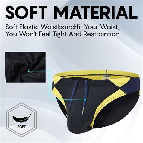Men S Swim Briefs Swimsuits Soft Pouch Bikini Swimsuit With Drawstring Low Rise EBay