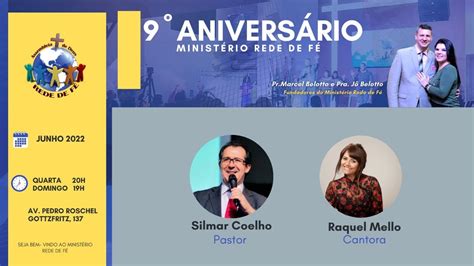 Pr Silmar Coelho Raquel Mello 9º Aniversário Ministério Rede de Fé