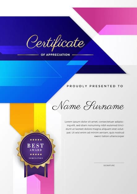 Certificado Colorido Moderno De Modelo De Fronteira De Conquista