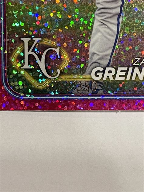 Topps Chrome Magenta Speckle Refractor Zack Greinke Ebay