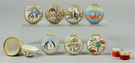 (10) Halcyon Days Enamel Boxes