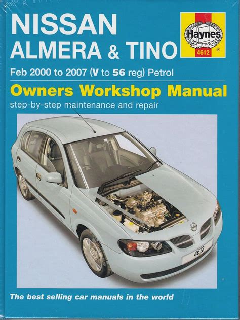 Nissan Almera & Tino 1.5 & 1.8 Litre Petrol 2000 - 2007 Workshop Manual