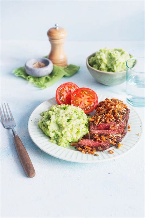 Rumpsteaks Mit Kartoffel Erbsen Stampf Im Cookit Simply Yummy