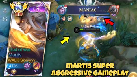 TOP GLOBAL MARTIS PERFECT SUPER AGGRESSIVE GAMEPLAY Best Build