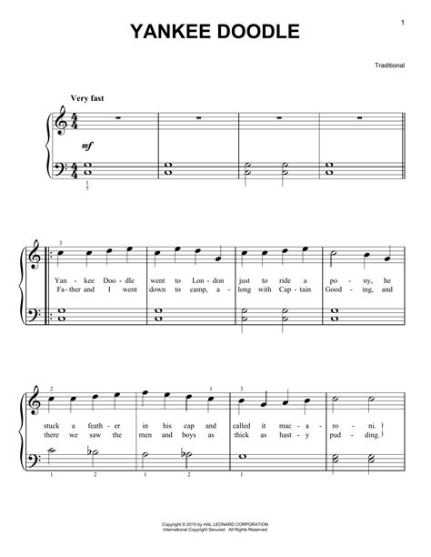 Yankee Doodle | Sheet Music Direct