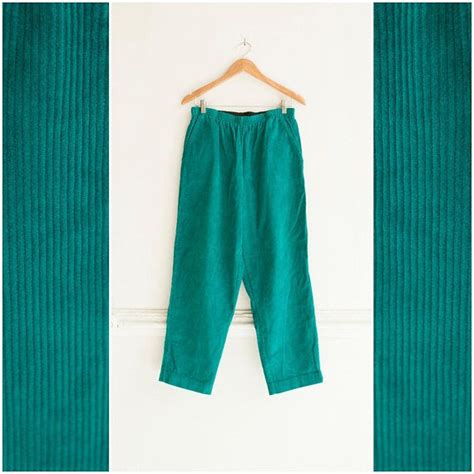 80s Corduroy Pants High Waisted Cords Womens Baggy Pants Etsy