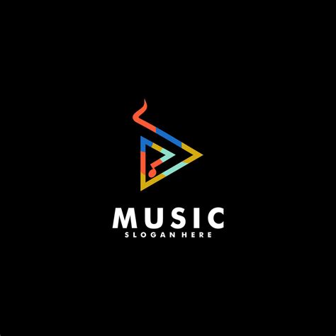 Music logo design vector template 23988509 Vector Art at Vecteezy