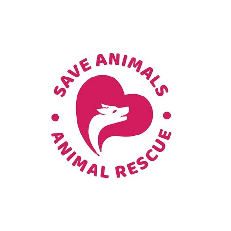 Premium Vector Rescue Animal Dog Heart Logo