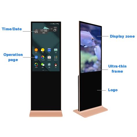 Inch Floor Stand Lcd Display Touch Screen Indoor Android Advertising