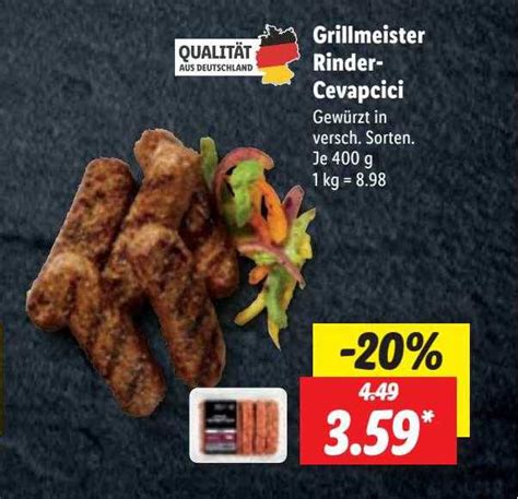 Grillmeister Rinder Cevapcici Angebot Bei Lidl Prospekte De