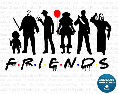 Horror Friends Svg Horror Movie Svg Svg Files For Etsy