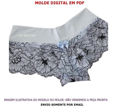 Molde Modelagem Calcinha Caleçon Renda Cós Elo7