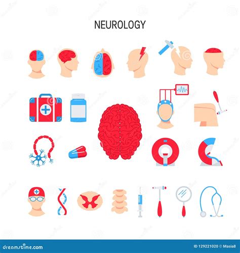 Neurology Vector Icons Stock Vector Illustration Of Medication