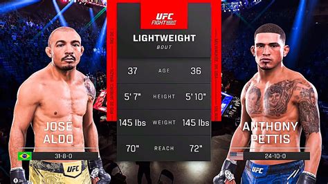 Jose Aldo Vs Anthony Pettis FULL FIGHT UFC 5 AI Simulation YouTube