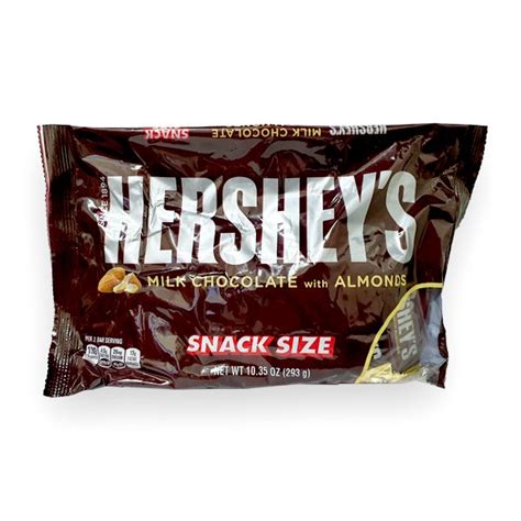 Smr Chocolates Hersheys Milk Chocolate With Almonds Snack Size 293g