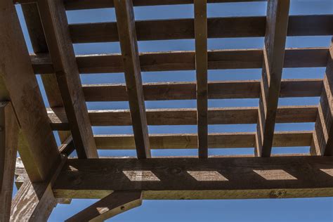 X Attached Timber Frame Diy Pergola Kit For Backyard Patio