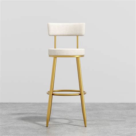 Livraison Gratuite Sur Tabouret De Bar Moderne Blanc Avec Assise Ronde