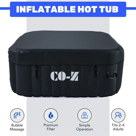 Secondhand Person Inflatable Hot Tub Spa W Bubble Jets X Ft Blow Up Indoor For Sale From