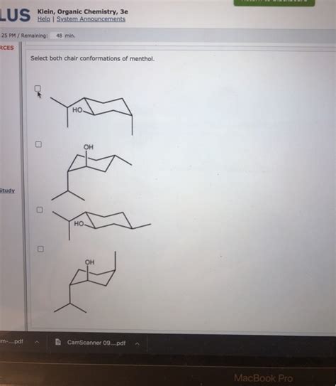 Solved Lus Klein Organic Chemistry E Pm Remaining Chegg