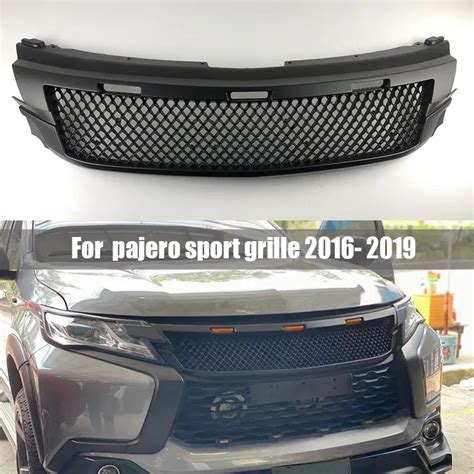 Front Bumper Mesh Style Led Grill Fits Mitsubishi Pajero Qe Sport 16