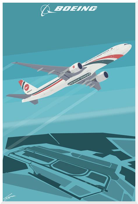 ArtStation - Biman Bangladesh Airlines B777-300ER