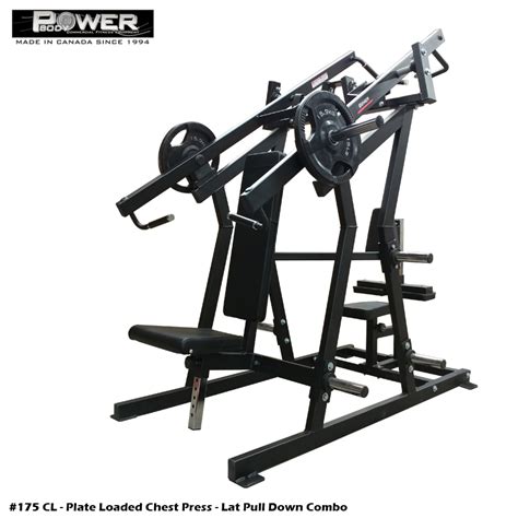 175cl Power Core Elite Plate Loaded Chest Presshigh Lat Combo Power Body Fitness Inc