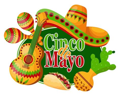 Premium Vector Colorful Cinco De Mayo Banner With Mexico Symbols