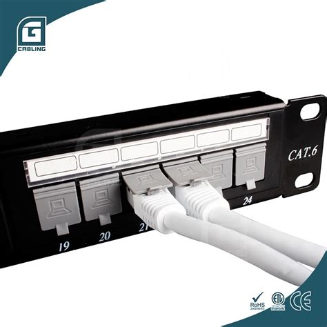 Gcabling 1u 19 Inches Rj45 Rack Cat6 Utp 24 Ports Patch Panel China Cat 6 Patch Panel And 24