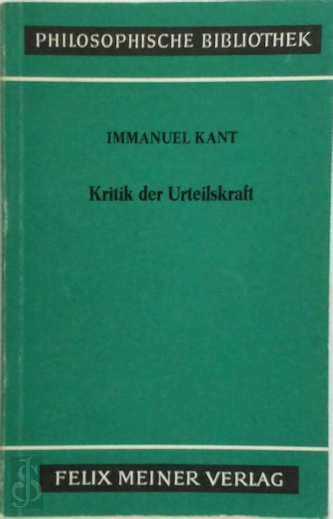 Kritik Der Urteilskraft Immanuel Kant Karl Vorl Nder Isbn