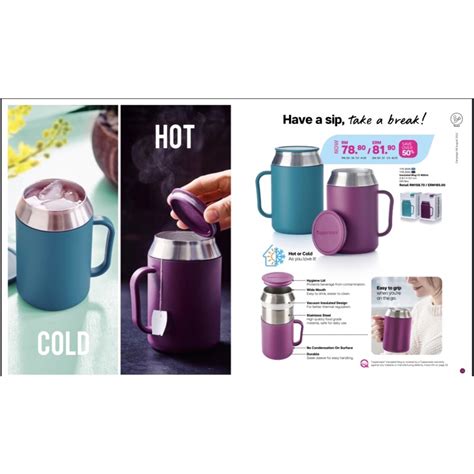 Tupperware Insulated Mug 400ml 1pc Shopee Malaysia