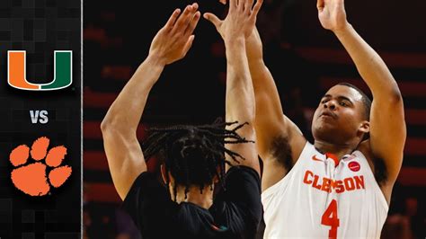 Miami Vs Clemson Men S Basketball Highlights Youtube