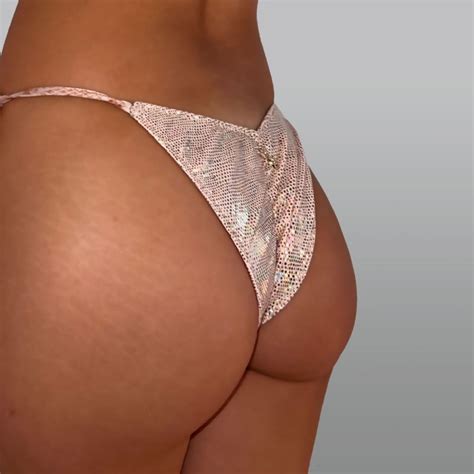 Vanilla Gold Metallic Bikini Bottom Gisele Madagascar ELIN RITTER