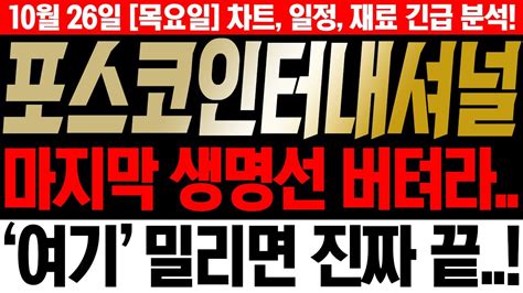 포스코인터내셔널 주가전망 🚨필수시청🚨마지막 생명선 버텨라 여기 밀리면 진짜 끝입니다🔥🔥 Youtube