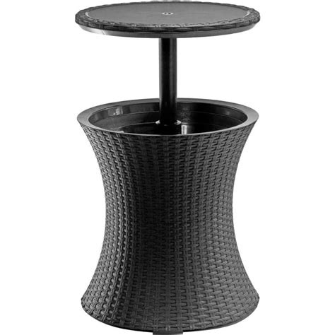 Itopfox Black Round Wood 332 Outdoor Bistro Table With Extension Hdph033ot005 The Home Depot