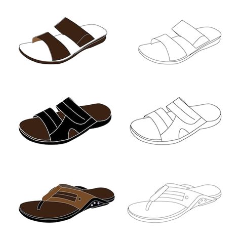 Mens Sandals Vectors And Illustrations For Free Download