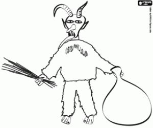 Ausmalbilder Krampus Nikolaus Ausmalbild Ausdrucken Sketch Coloring Page