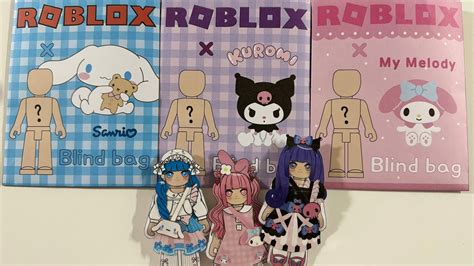 Paper Diy🩵💜🩷로블록스 산리오 코디 블라인드백 Roblox Sanrio Outfits Blind Bag 로블록스 Asmr