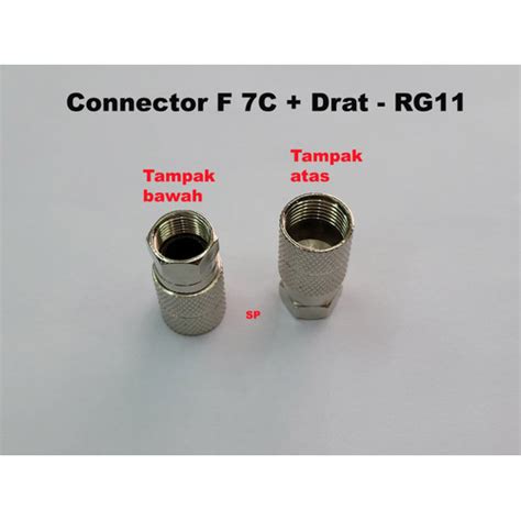 Jual Connector F 7c Drat Rg11 Sp Konektor Coaxial Cctv Parabola Rg 11 Jakarta Pusat