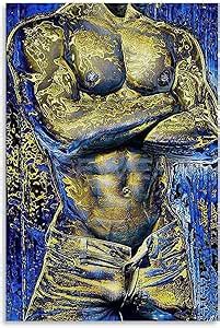 Amazon Sdfweff Abstract Sexy Man Hot Muscle Gay Poster Gay Man Art Canvas Painting