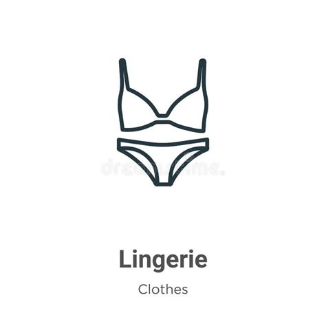 Lingerie Outline Vector Icon Thin Line Black Lingerie Icon Flat Vector Simple Element