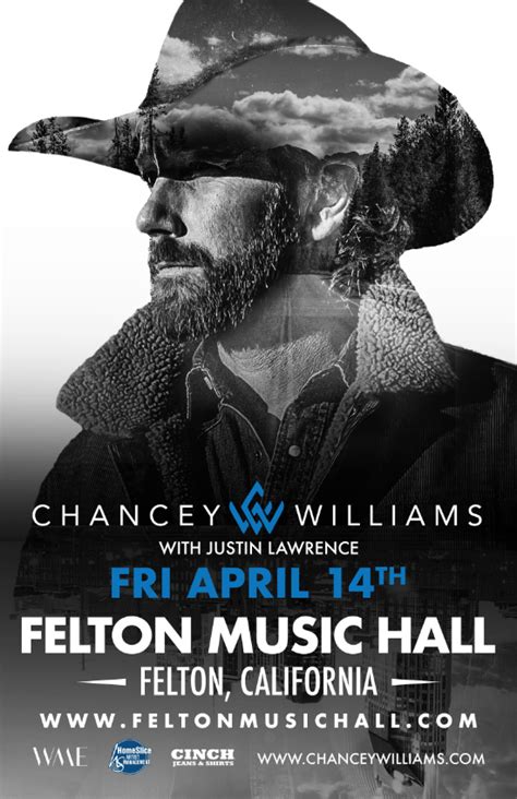 Chancey Williams Tickets at Felton Music Hall in Felton by Felton Music ...