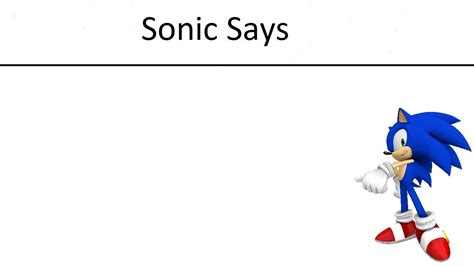 Sonic Says Blank Template - Imgflip