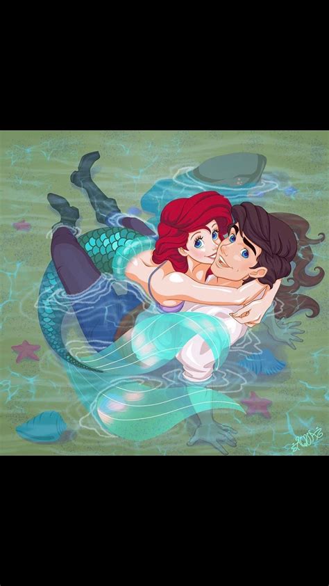 Ariel And Eric Fan Art Disney Fan Art Disney Princess Art Mermaid - Riset