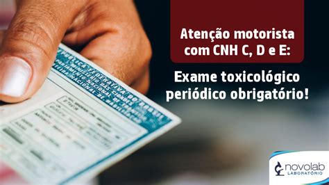 Exame Toxicológico Periódico Obrigatório Novolab