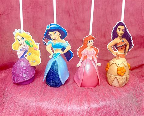 Princess Cakepops Disney Princesses Cake Pops Birthday Party Favours Etsy