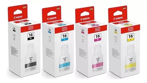 Pack 4 Tintas Canon Gi 16 Originales Maxify Gx6010 Gx7010 Cuotas Sin