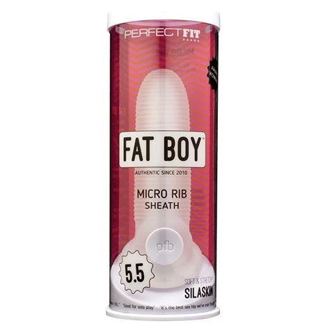 Perfect Fit Fat Boy Extra Large Penis Extender Sheath Micro Ribbed Texture Sex Toy
