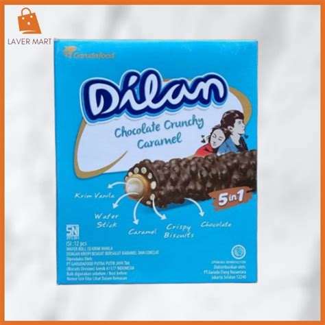 Jual Dilan Chocolate Crunchy Caramel 1 Box 12 Pcs Shopee Indonesia