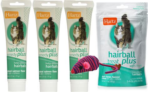 Hartz Hairball Remedy Plus Bundle Size Treats And 3 Pastes Walmart